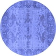 thumbnail image 1 of Ahgly Company Indoor Round Oriental Blue Industrial Area Rugs, 5' Round, 1 of 4