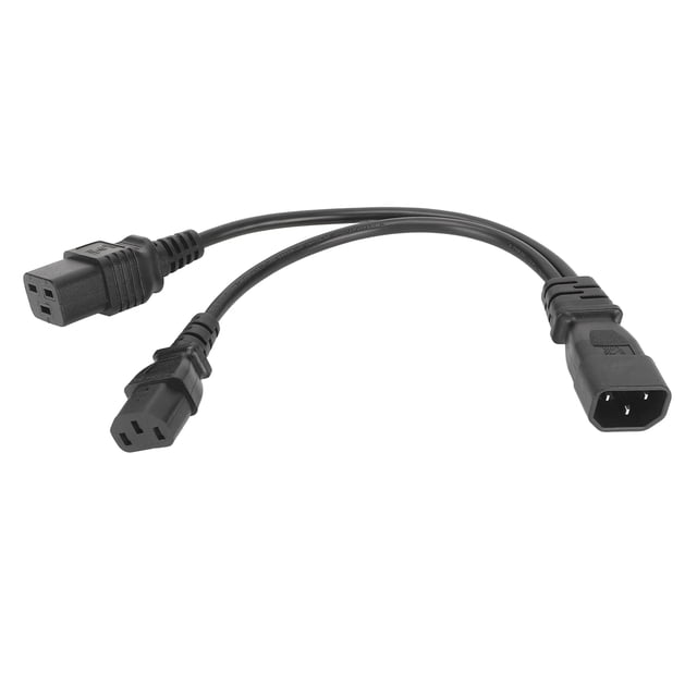 Cable de alimentación IEC320 C14 a C19 y C13 Cable de alimentación divisor en Y IEC 320 C14 a C19 C13 10 A 250 V 12,6 pulgadas
