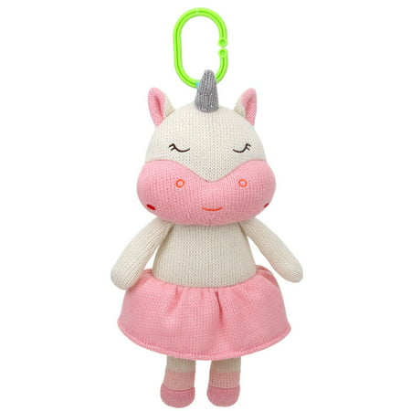 Cute Baby Crib Stroller Toy Single Corn Horse Pig Lion Fox Soft Plush Doll Bed Pram Animal Hanging Toy Single Corn Horse