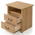 thumbnail image 5 of Furniture of America Chara Modern Wood 2-Drawer Kids Nightstand with Open Top Shelf, Natural, 5 of 13