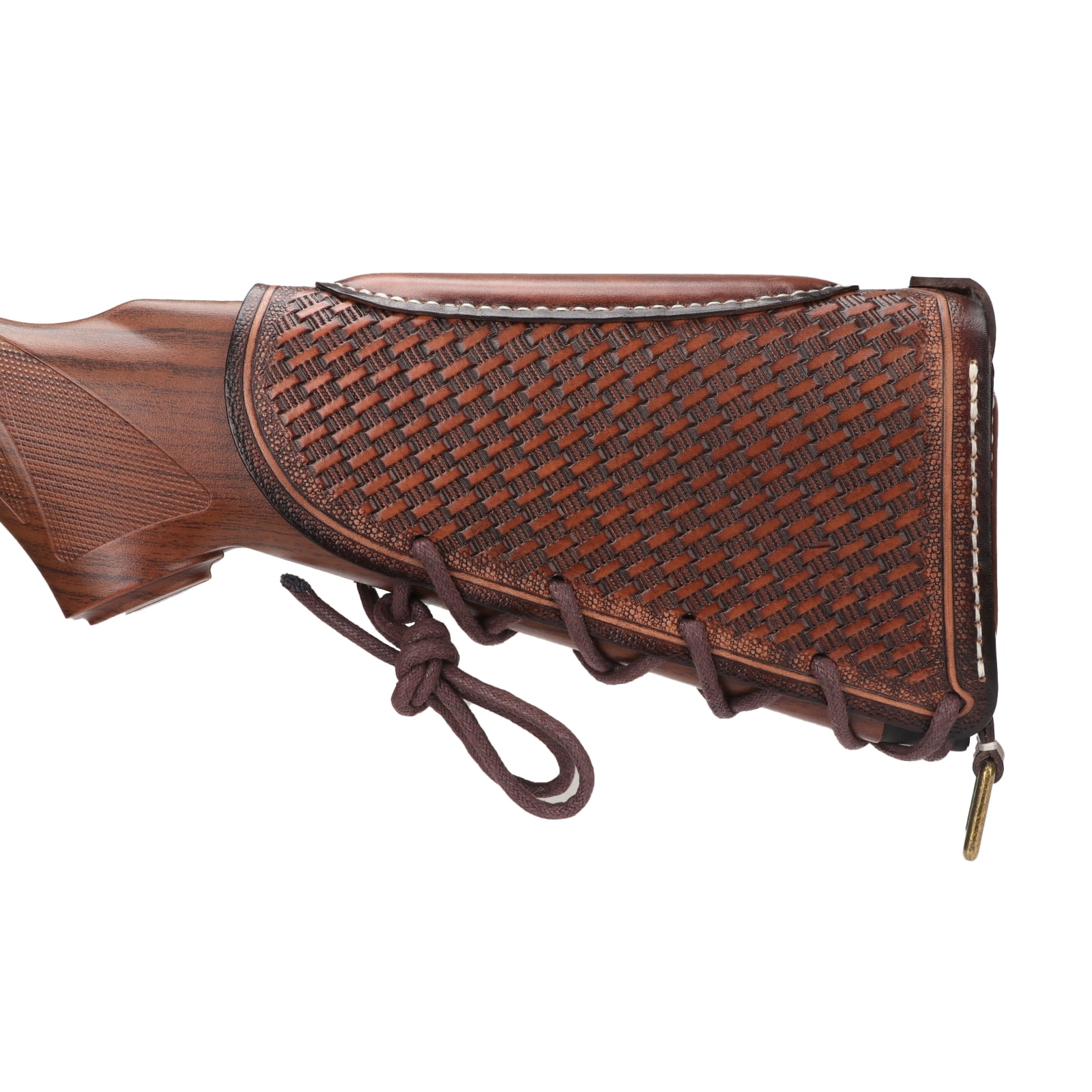 TOURBON Vintage Leather Recoil Pad for Hunting ,  Adjustable,  Brown