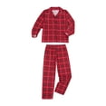 thumbnail image 4 of Christmas Family Pajamas, Plaid Pattern Elastic  Long Sleeve Waist Festive Holiday Celebration Costume Sleepwear, 4 of 9