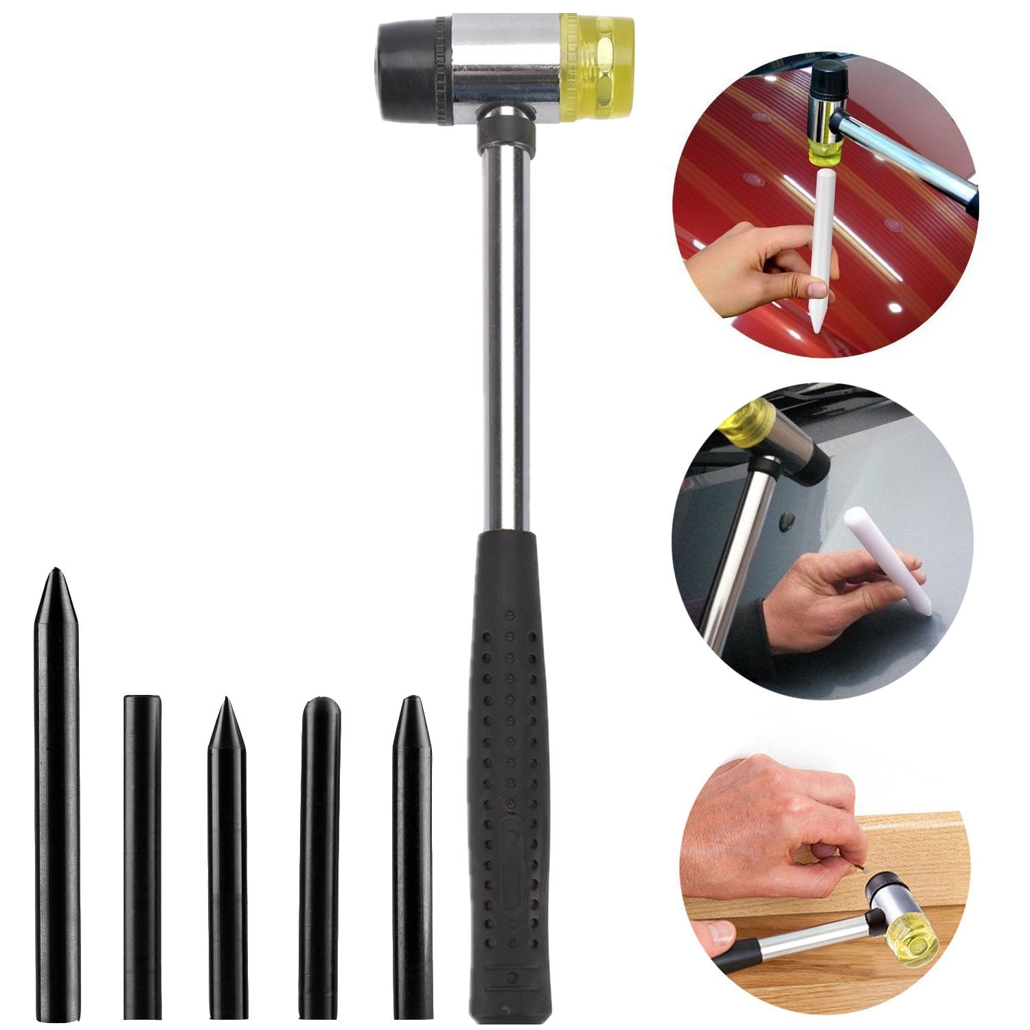 Tap Down Kits with Rubber Hammer for Car Auto Body Paintless Dent