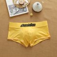 thumbnail image 1 of Sous-vêtements Triangle pour Hommes Taille Basse Mode Augmente l'Élasticité Capsulaire Sac de Corps Confortable Slips Boxeur Jaune m, 1 of 6