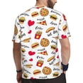 thumbnail image 2 of Wukai Fast Food Print Men's Short-Sleeved Mesh T-Shirt,Quick-Dry Short Sleeve Workout T-Shirt-XX-Large, 2 of 8