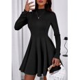 thumbnail image 3 of Vestido PRETTYGARDEN 2025 de Manga Larga con Volantes y Corte A Negro XXL, 3 of 8