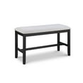 thumbnail image 4 of 6pc Counter Height Dining Room Set Open Shelf Table Chairs Bench Black and Grey Finish, 4 of 9