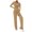 Khaki, variant on Women Casual Outfits, Hugcore Women's 2 Piece Loungewear Casual Matching Set Long Sleeve Crop Top Wide Leg Pants Set Womens Leisure Sets 2 Piece Outfits Black L