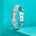 thumbnail image 3 of ONEORA 1.30 Ct Round Cut White Moissanite Men's Ring 18k White Gold Over Silver Size- 10, 3 of 4