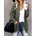 thumbnail image 2 of Women's Long Sleeve Open Front Cardigan Sweaters Lightweight Soft Knit Drape Outerwear with Pockets, 2 of 5