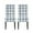 Espresso/Dark Blue Plaid, variant on Noble House Asher Fabric Dining Chairs, Set of 2, Gray, Light Beige, Espresso