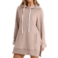 thumbnail image 2 of Certgust Essential Hoodie Womens Loose Hoodie Long Hooded Tops Ladies Sweatshirt Sweater Asymmetric Blouse with Relaxed Fit for Trendy Everyday Casual Wear, 2 of 7