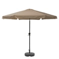 thumbnail image 1 of CorLiving 10ft Large Round, Market Outdoor Patio Umbrella with Side Flaps, Steel Frame and Round Fillable Base, 1 of 8