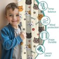 thumbnail image 3 of Blackout Kids Curtains,Multicolor Cat and Fishbone Beige Pattern Children's Insulated Curtains Set Of 2,Bedroom Essentials,Toddler Room Decor 52"x84", 3 of 5