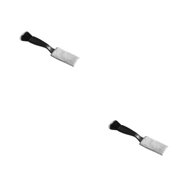 Speravity Cepillo de limpieza para coche, botón de ventilación Interior para salpicadero, Panel de instrumentos de plumero para automóvil, Negro 2piezas