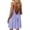 Purple, variant on Women's Spaghetti Strap Open Back Swing Dress, Casual Summer Wear