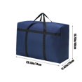 thumbnail image 3 of Bolsa grande para guardar ropa para mudanzas y viajes, organizador de equipaje tejido resistente con almacenamiento portátil de mantas y edredones para el hogar, armario y maleta., 3 of 9