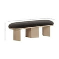 thumbnail image 3 of Meridian Furniture Wilshire Brown Boucle Fabric Bench, 3 of 9