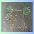 thumbnail image 4 of Shinelab Capybara Weightlifting Neon Sign, Capybara Barbell Wall Art Light, Gym Home Wall Decor 01017, 4 of 4