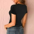 thumbnail image 3 of POINTERTECK T-Shirt Basique Sexy pour Femmes, Coupe Basse, Ajusté, Ajusté, 3 of 4