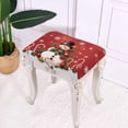 thumbnail image 6 of FOR U DESIGNS Snowman Snowflake Red Pattern Stool Covers Rectangle 2 Pack Anti-Dust Bar Stool Covers Breathable Stool Upholstered Protector Slipcover Vanity Chair Cover Christmas Decor, 6 of 9