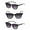 Jet/Jet, variant on "The Modish" Womens Fashion Reading Sunglasses – Full Lens Reader, UV Protection, Stylish & Comfortable (3 Pack) - Crystal Slate/Crystal Slate - 1.75