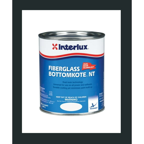Interlux Fiberglass Bottomkote NT Antifouling Paint Black 1 Quart Boat Marine