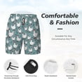 thumbnail image 3 of Rateoe Funny Chicken Pattern Men’s Swim Shorts with Compression Liner – Double-Layered Quick-Dry Swimwear, Comfortable & Stretchy Beach Shorts-X-Large, 3 of 6