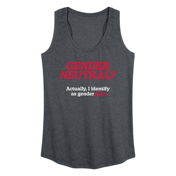 Instant Message - Pride - Gender Neutral? Actually Gender Evil - Women's Racerback Tank Top