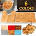 thumbnail image 1 of 3Pcs Toilet Lid Cover + Floor Pedestal Rug + Non-slip Pad Mat Carpet Bathroom Set Home Decor Gift, 1 of 11