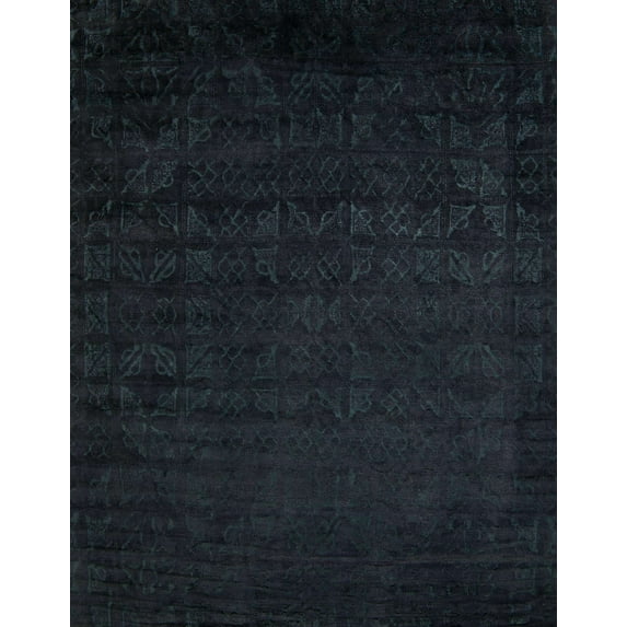 Ahgly Company Indoor Rectangle Abstract Dark Slate Gray Green Abstract Area Rugs, 6' x 9'