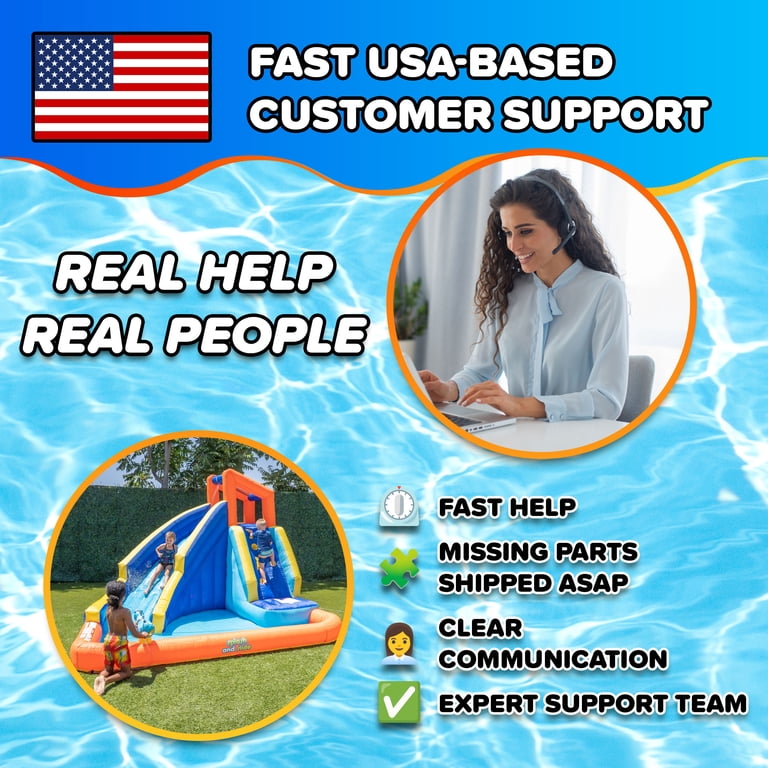 Sportspower Big Wave II Wet Slip Inflatable Water Slide, Family