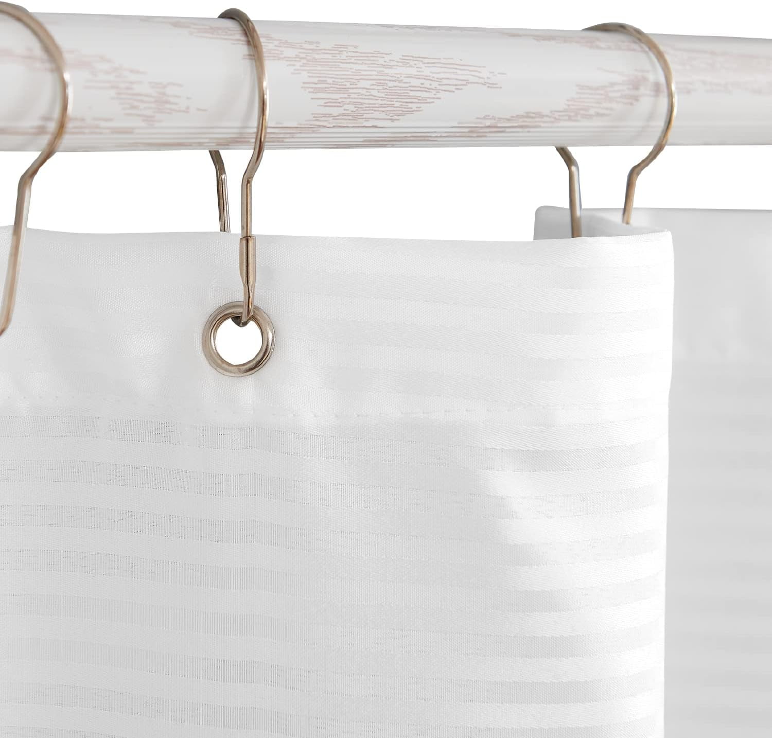 Small Stall Shower Curtain 36x72 Inches Fabric Shower Curtain Green and White Striped Shower Curtains for Bathroom with Hooks Waterproof Modern Shower Curtain Set Spa Bath Decor