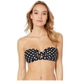 thumbnail image 2 of Kate Spade New York BLACK DOT Polka Dot Bandeau Bikini Swim Top, US Large, 2 of 4