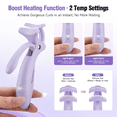 thumbnail image 3 of Eyelash Curler, Portable Rechargeable Heated Lash Curler with Boost Heating, 2-Level Adjustable Temp & 10S Heat 3S Style 24H, 3 of 6