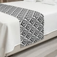 thumbnail image 2 of Acanthus Bed Runner, Continuous Pattern with Victorian Classical Gothic Motif, Decorative Accent Bedding Scarf for Hotels Homes and Guestrooms, King, Charcoal Grey and White, by Ambesonne, 2 of 2