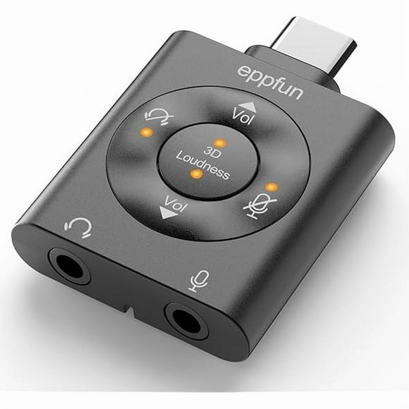 YJJSKEJI DAC USB C to 3.5mm Audio Adapter Type C to Headphone Aux Jack Dongle, 24bit/96kHz Hi-Res with Mic Jack for iphone15/Pro/Max/Android Smartphone/Tablet/PC/Music Players
