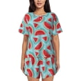 thumbnail image 1 of Fotbe Watermelon Conjunto de Pijama Estampado para Mujer, 2 Piezas, Ropa de Dormir con Camiseta de Manga Corta y Shorts Suaves-Large, 1 of 6