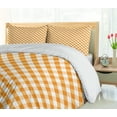 thumbnail image 5 of Ambesonne Checkered Duvet Cover Sets, Orange Gingham Tile, 2-Queen, Orange White, 5 of 7