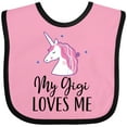 thumbnail image 3 of Inktastic My Gigi Loves Me Unicorn Girls Girls Baby Bib, 3 of 4