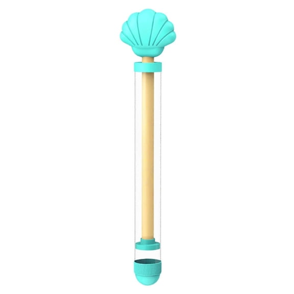 Eqslft 14Inch Seashell Pull-out Water Gun, Transparent Tube Handheld Water Shooter, Portable Summer Beach Pool Water Blaster Toy, for Outdoor Water Fighting