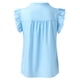 thumbnail image 4 of Camisa sin mangas de gasa a rayas con lazo para mujer, top estampado de poliéster, informal de verano/playa, lavable a máquina, tallas S-XXL, 4 of 4