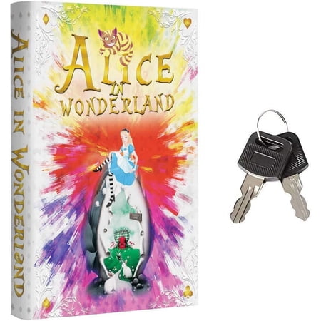 Fake Book Box - Small with Key Lock Security Box - Obvious Security Concealment - Diversion Safe - Secret Safe (Alice) (Large)