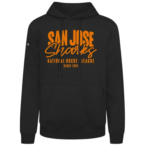Men's Levelwear Black San Jose Sharks Podium Response Pullover Hoodie