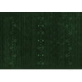 thumbnail image 1 of Ahgly Company Indoor Rectangle Abstract Emerald Green Contemporary Area Rugs, 2' x 5', 1 of 4
