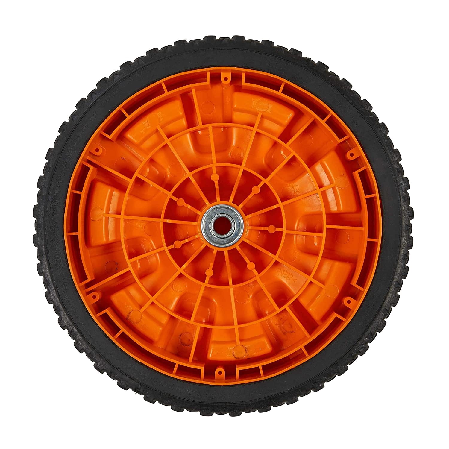 YARDMAX 11 in. Replacement Free/Non-Drive Wheel, Aggressive Spiked Tread, Ball Bearings
