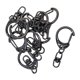 thumbnail image 5 of 10 piezas de llavero negro con cierre de langosta, aleación de zinc, gancho a presión, llavero, s, bolsa, piezas para el coche, hogar, organizac Macarena Clips de gatillo giratorios, 5 of 7