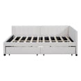 thumbnail image 6 of Bellemave Full Size Daybed with Storage, Linen Upholstered Daybed Platform Bed with 2 Drawers, Sofa Bed Full Size for Bedroom Guest Room Living Room(Beige), 6 of 9