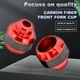 thumbnail image 2 of Copas de horquilla delantera universal para motocicleta, protección contra caídas, deslizador de aluminio, protección contra choques, piezas de repuesto, accesorios para motocicleta, azul, 1 par seitruly VI012694-04B, 2 of 7