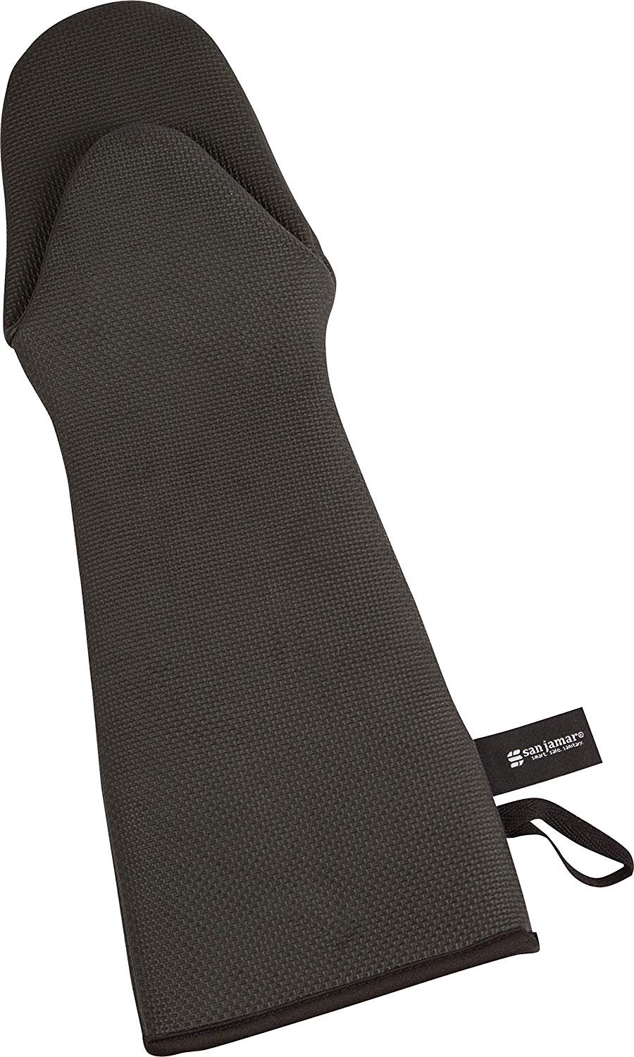 San Jamar UPM17BK Textured Neoprene Ultigrips Oven Mitt with WebGuard, 17" Length, Black